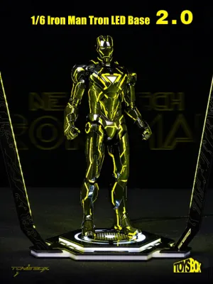 1:6 Neon Tech 2.0 Iron Man LED Yellow Light Display Base Stage