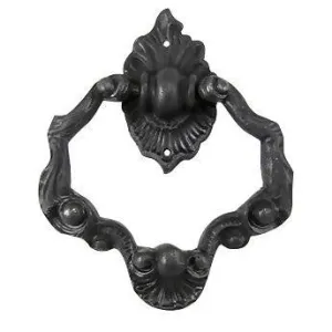 4 Inch Ornate Shell Pattern Ring Pull (Oil Rubbed Bronze Finish)