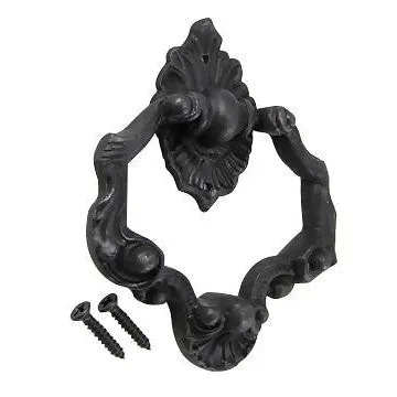 4 Inch Ornate Shell Pattern Ring Pull (Oil Rubbed Bronze Finish)