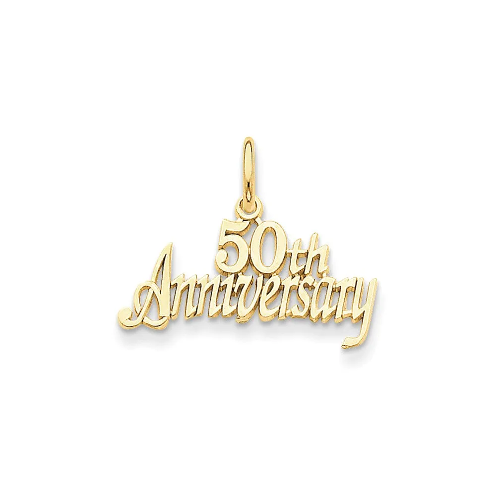 50th Anniversary Charm in 14k Gold