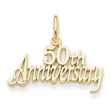 50th Anniversary Charm in 14k Gold