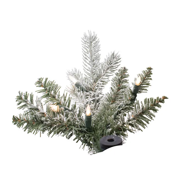 6' Pre-Lit Frosted Glitter Tannenbaum Pine Artificial Christmas Tree with Clear Dura-Lit Lights