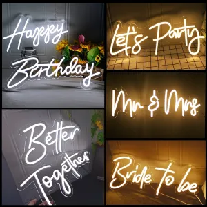 Acrylic Neon Signs Made For Indoor Wedding-Birthday or Any Party Decoration