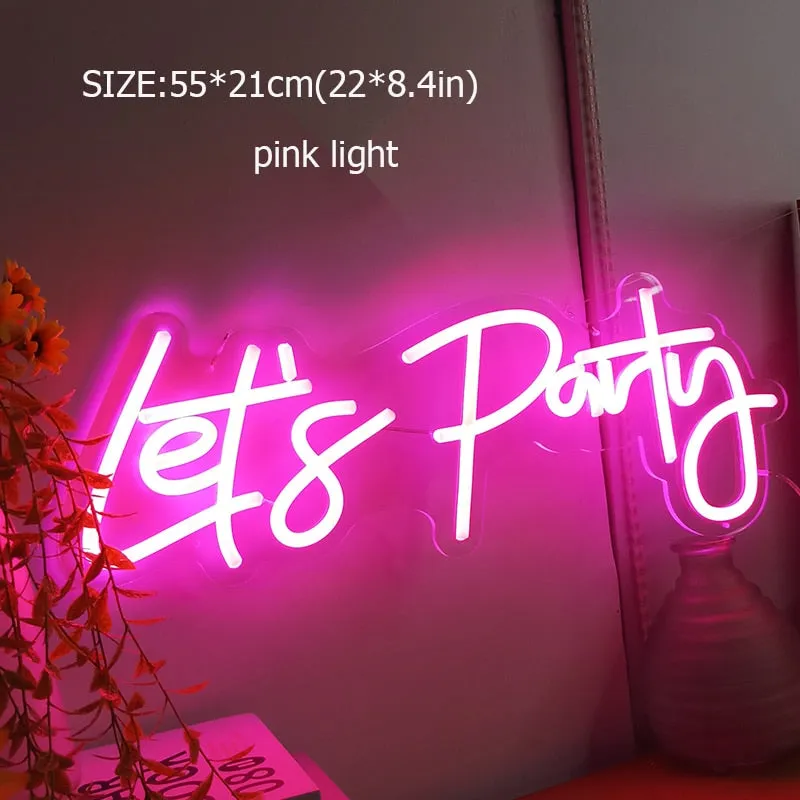 Acrylic Neon Signs Made For Indoor Wedding-Birthday or Any Party Decoration