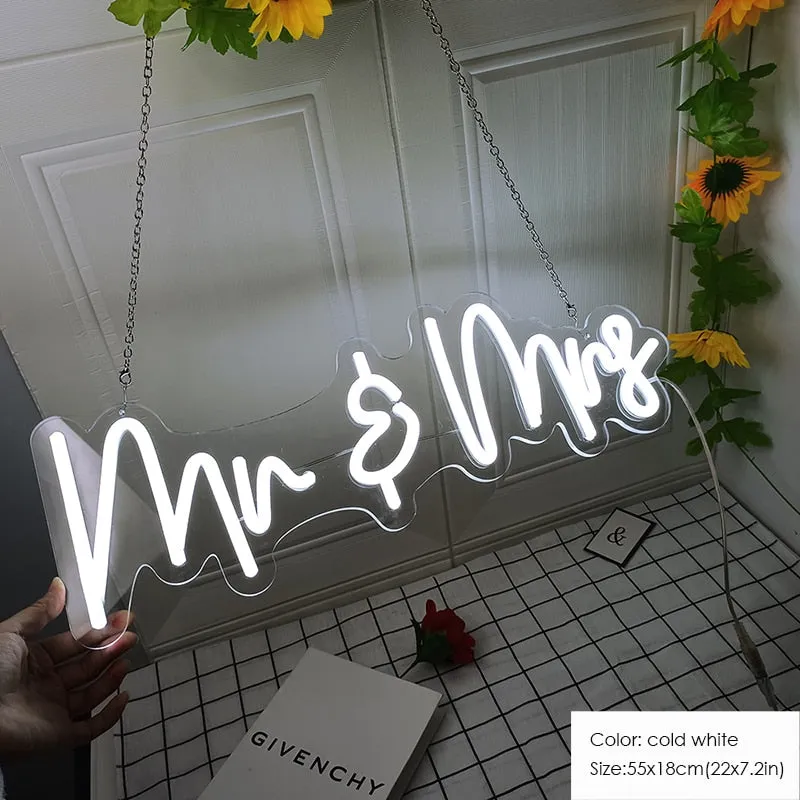 Acrylic Neon Signs Made For Indoor Wedding-Birthday or Any Party Decoration