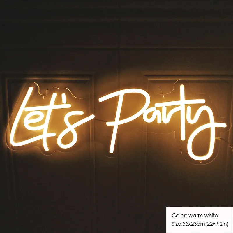 Acrylic Neon Signs Made For Indoor Wedding-Birthday or Any Party Decoration