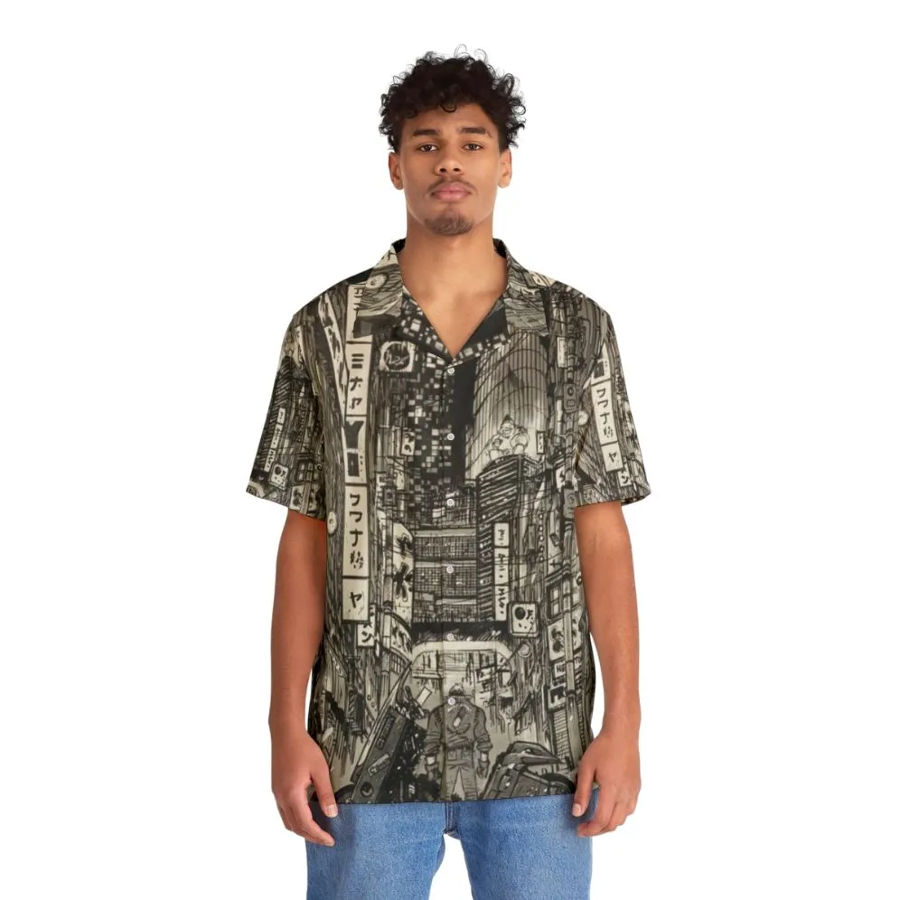 Akira Inspired Cyberpunk Hawaiian Shirt