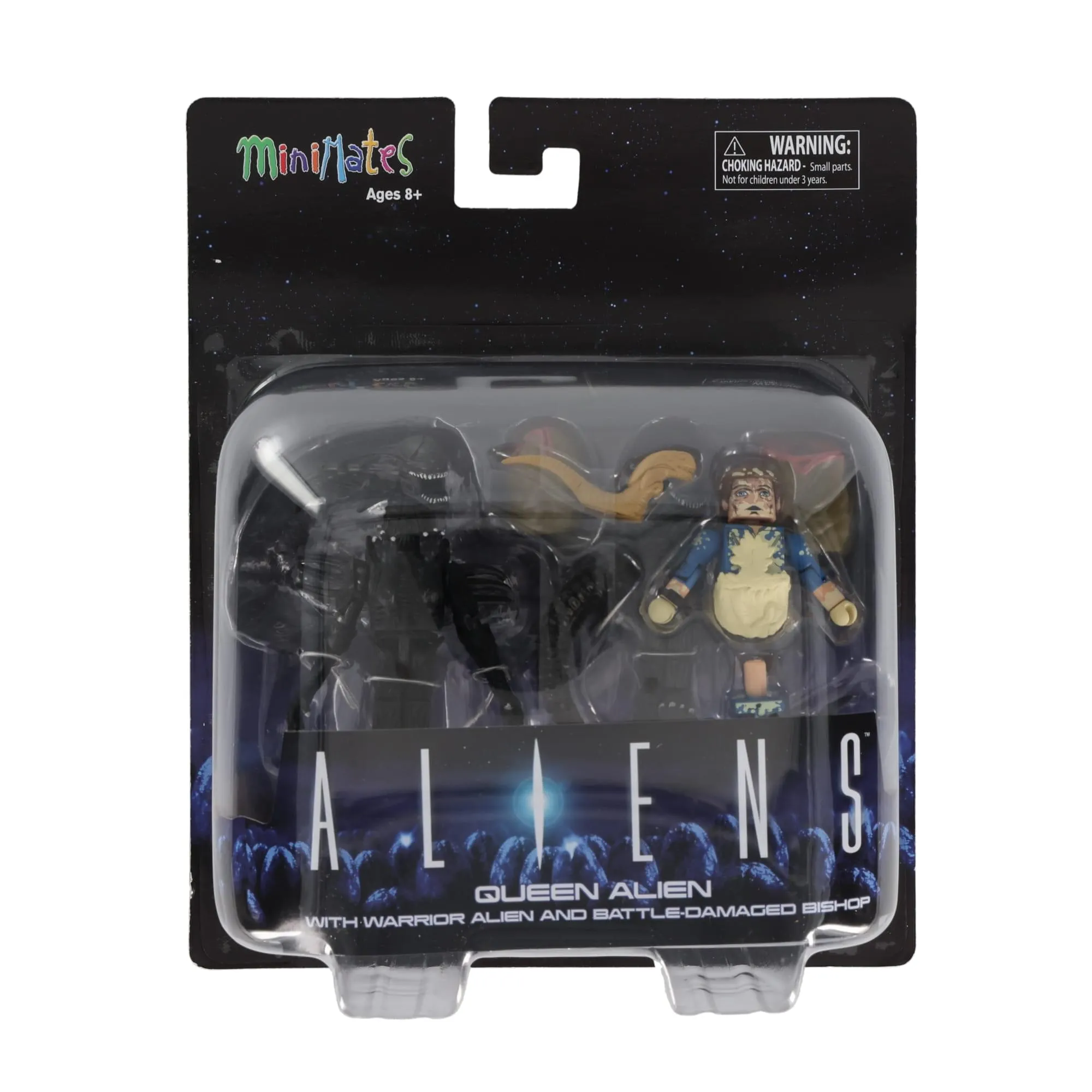 Aliens Deluxe Queen Alien with Warrior Alien & Battle-Damaged Bishop Minimates