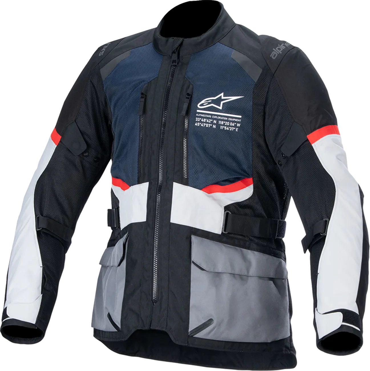 ALPINESTARS Andes Air Drystar? Jacket - Deep Blue/Black/Ice Gray - 2XL 3207924-7029-2X