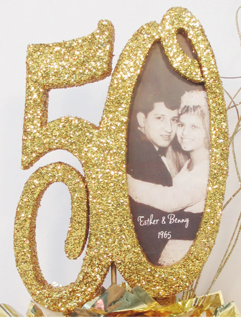 Anniversary Number Cutout (with a Zero) with a picture, 20th,30th,40th,50th,60th,70th,80th,90th