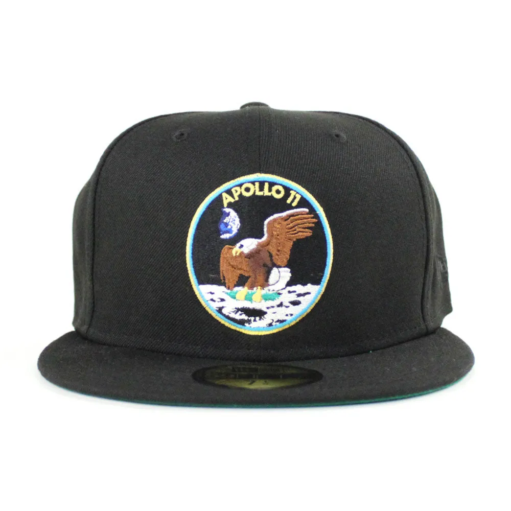 Apollo 11 50th Anniversary New Era 59Fifty Fitted Hat (Black Green Under Brim)