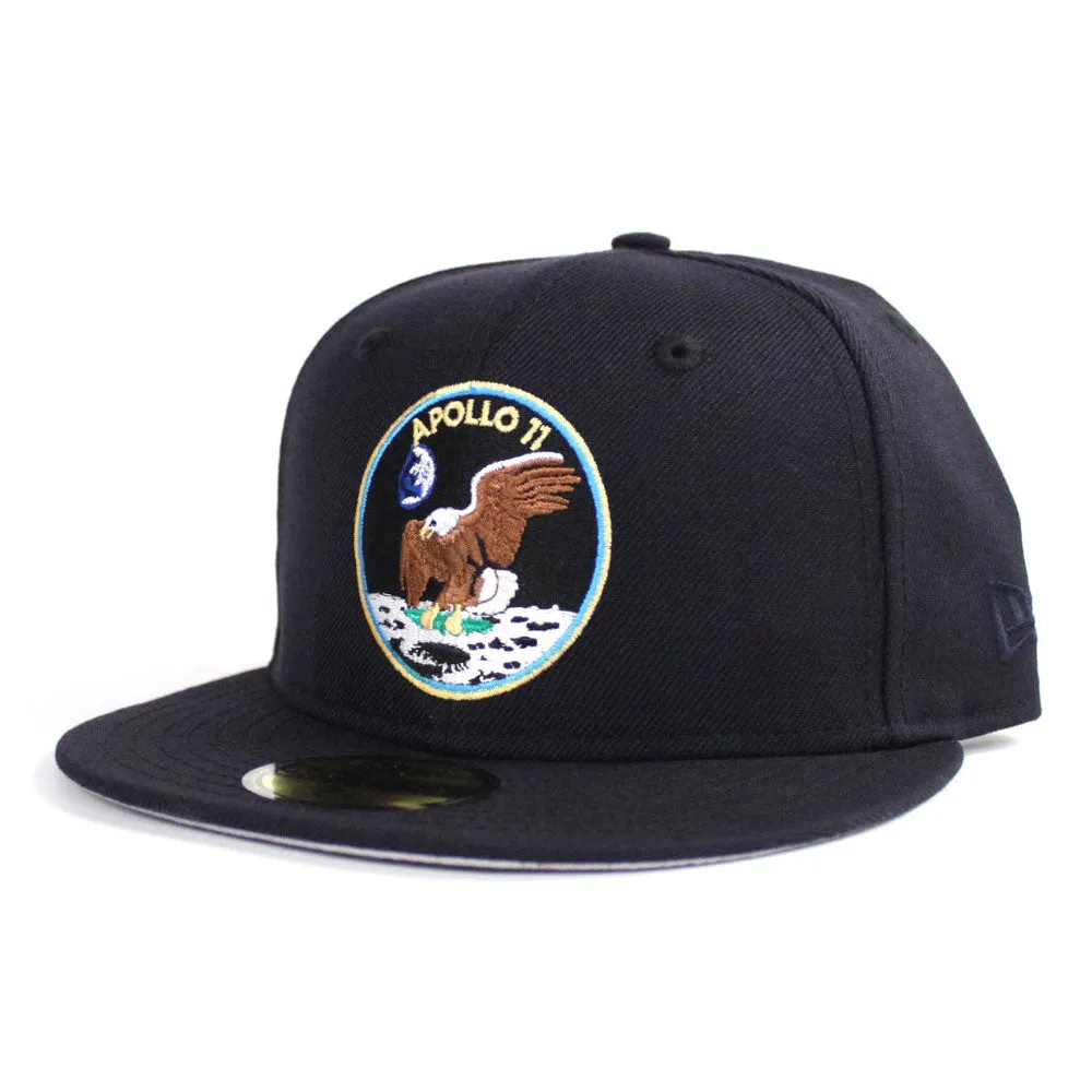 Apollo 11 50th Anniversary New Era 59Fifty Fitted Hat (Navy Gray Under Brim)