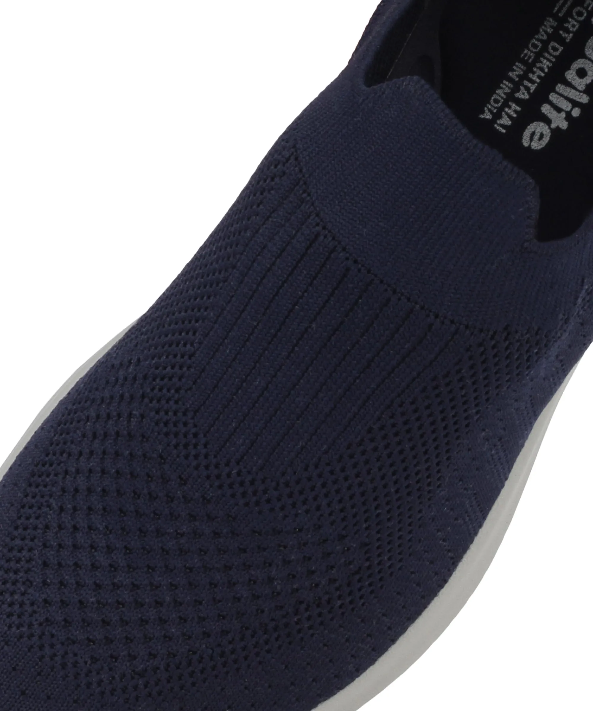 Aqualite Grey & Blue Slip-On Casual Shoes for Women, UK 06