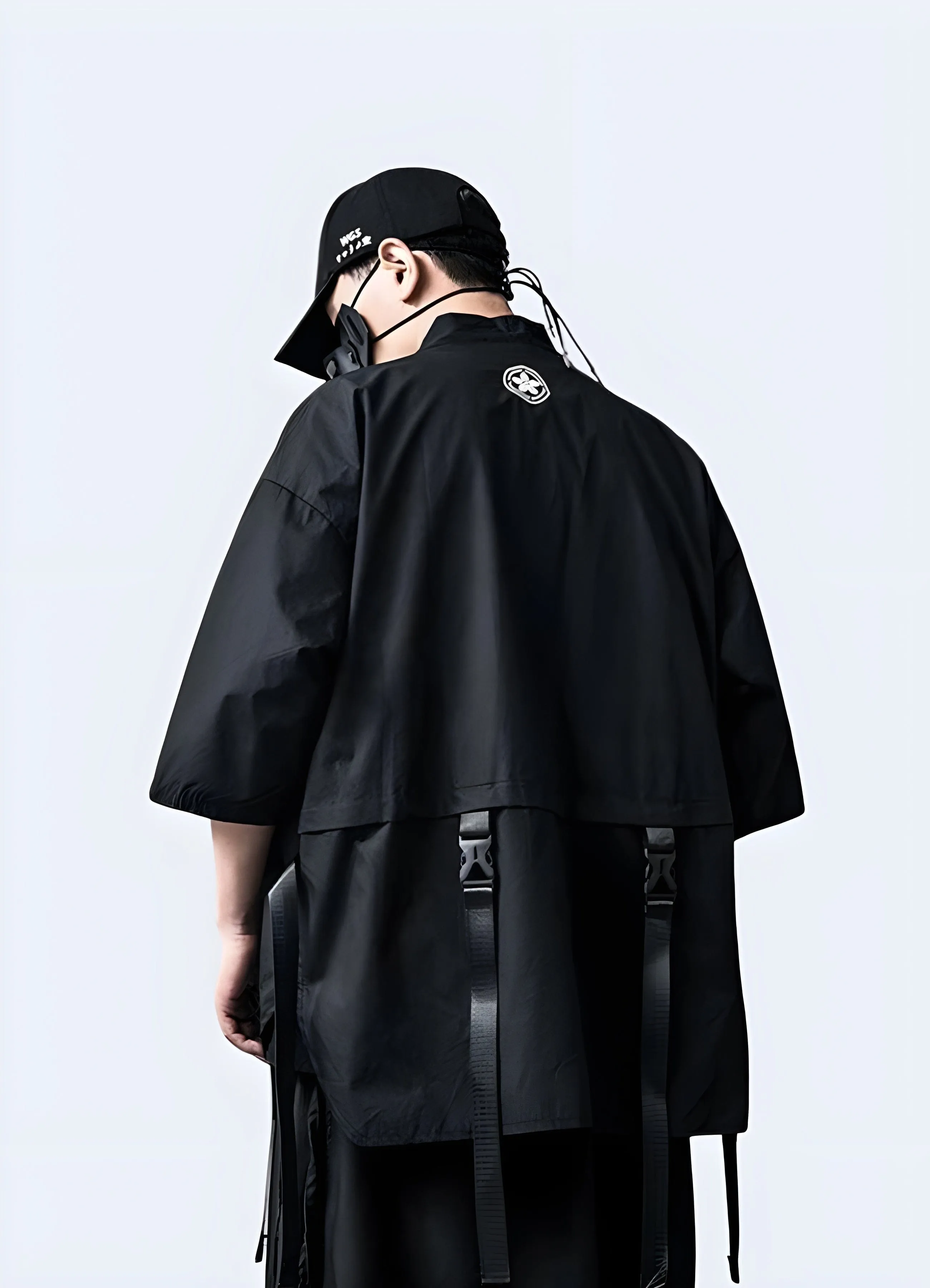 Black Techwear Kimono