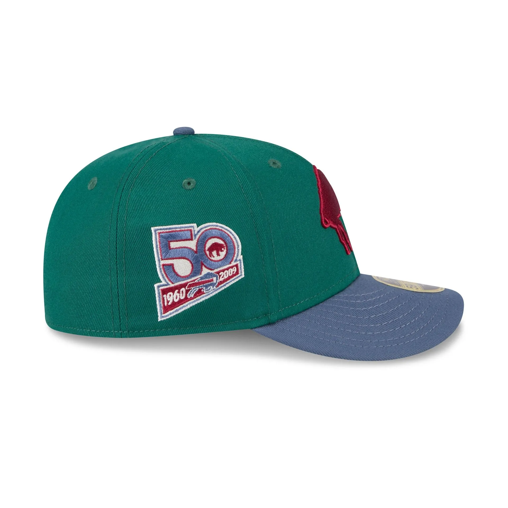 Buffalo Bills Green Gemstone Low Profile 59FIFTY Fitted Hat