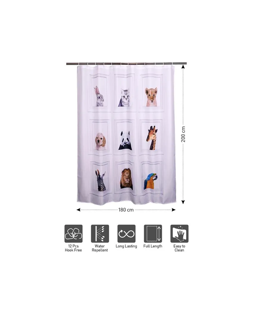 Chic Water Repellent Polyester Shower Curtain | 6.5 Feet