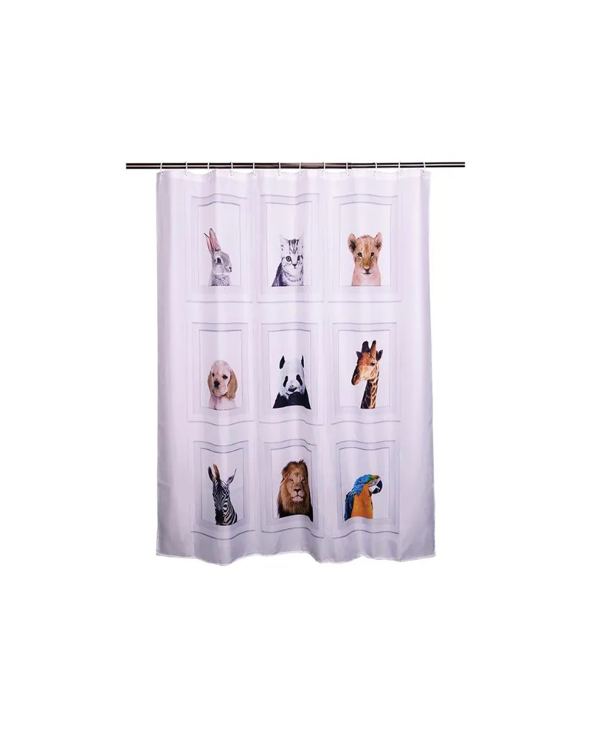 Chic Water Repellent Polyester Shower Curtain | 6.5 Feet