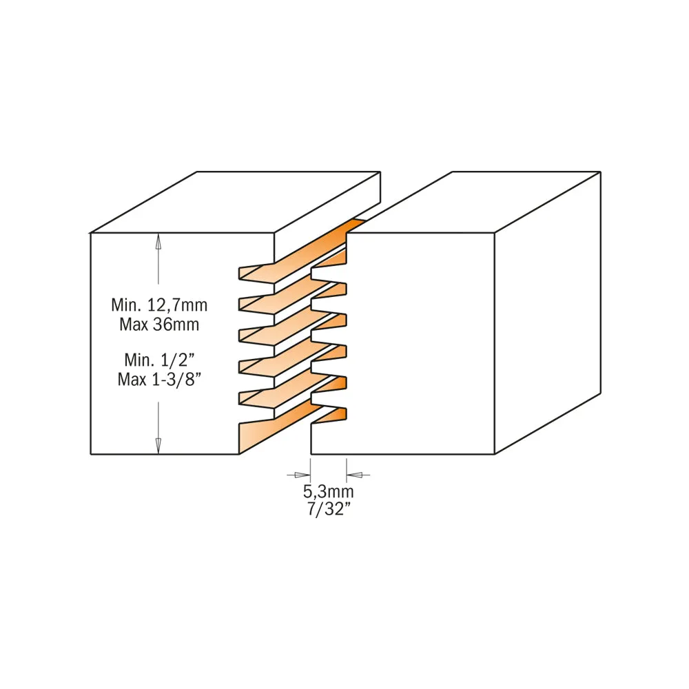 CMT Orange Tools 800.606.11 PROFESSIONAL FINGER JOINT BIT  D=1-7/8”  S=1/2”