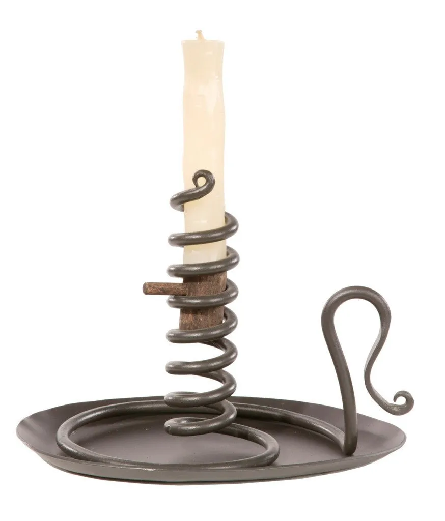 Courting Iron Candle (With Drip Pan)