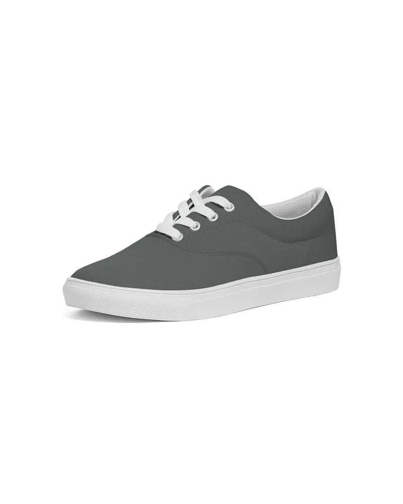 Dark Green Gray Men's Canvas Sneakers | Men's | Dark Pale Green Gray | C10M0Y10K80