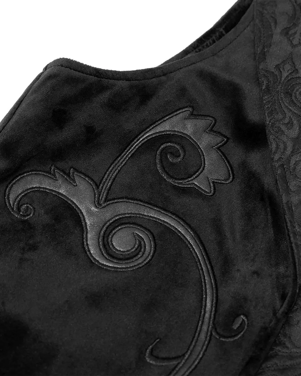 Devil Fashion Artemon Mens Gothic Swallow Tails Waistcoat Vest