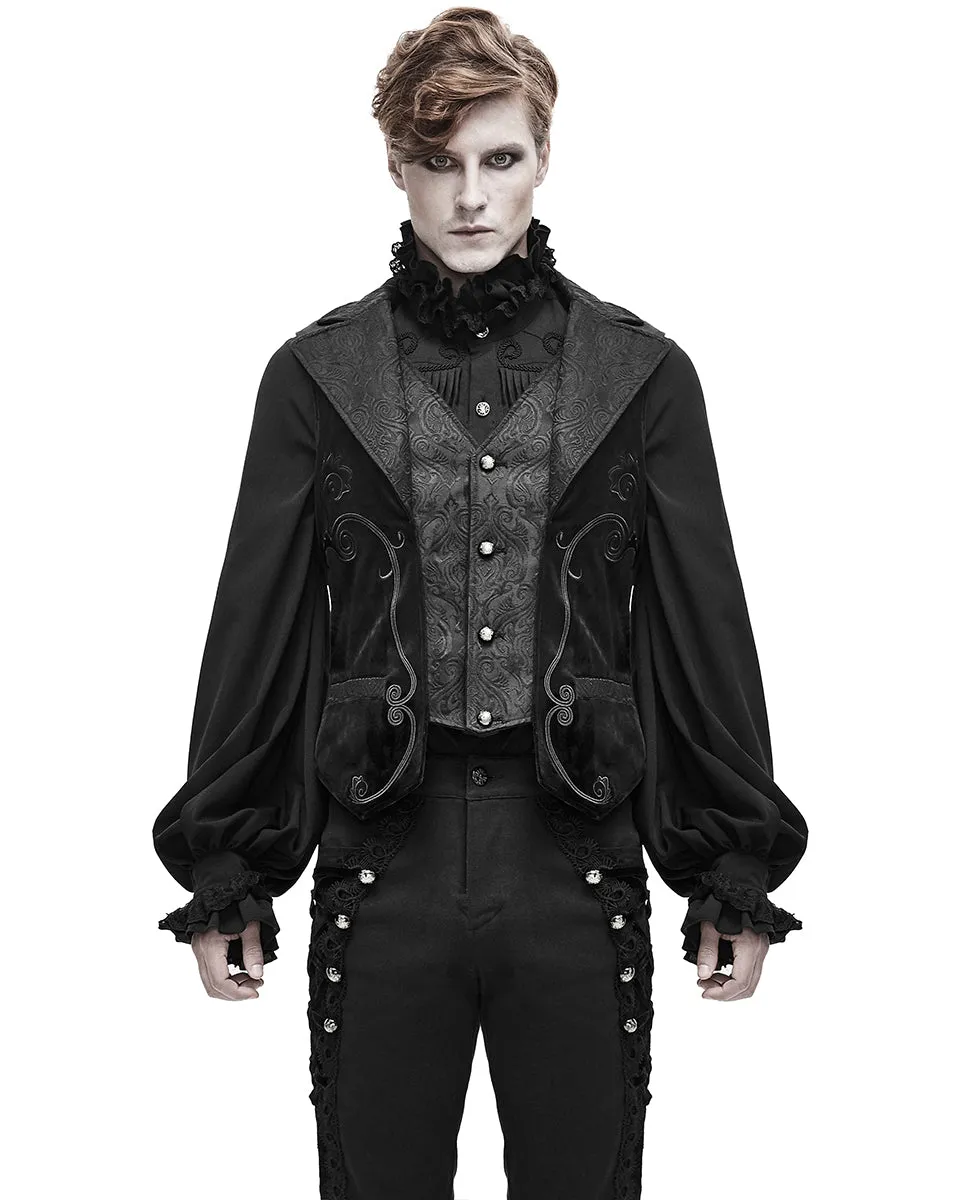 Devil Fashion Artemon Mens Gothic Swallow Tails Waistcoat Vest