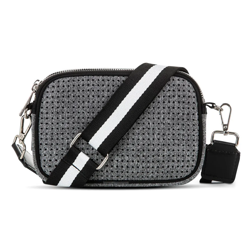 Double Zip Cross Body Marle Grey