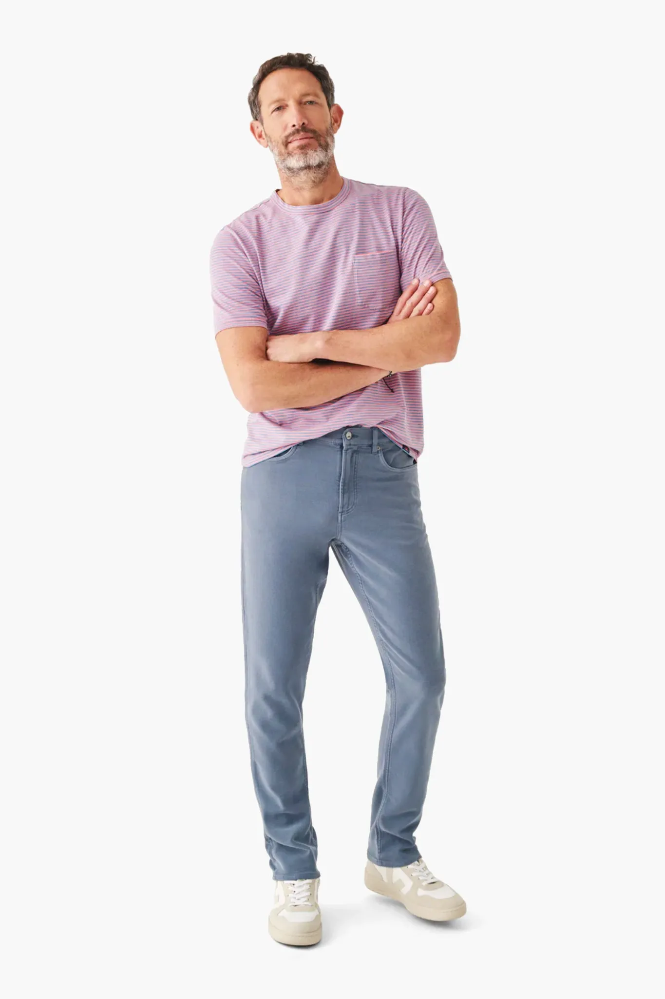 Faded Ocean Stretch Terry 5 Pocket Pant