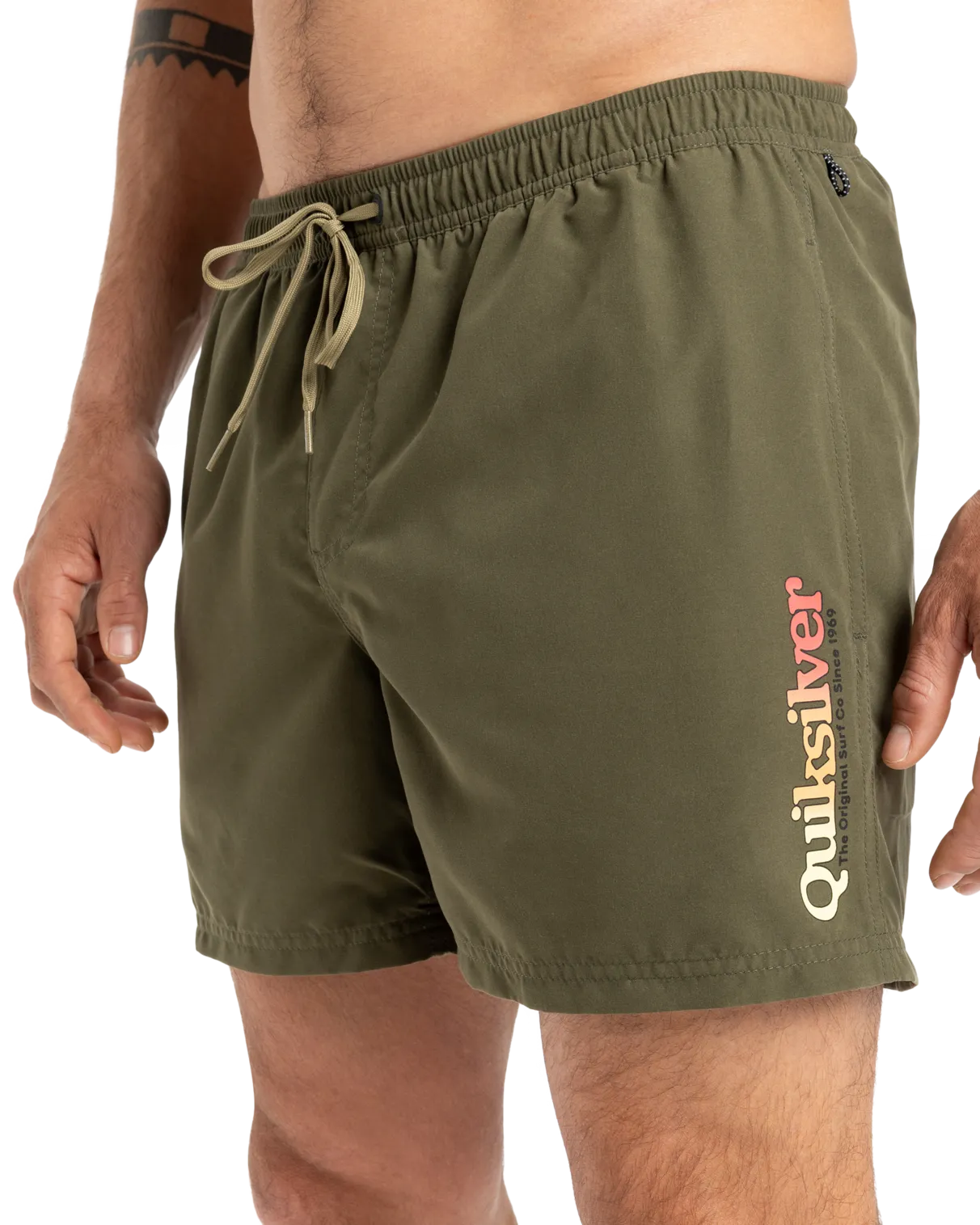 Fineline Volley Shorts in Aloe