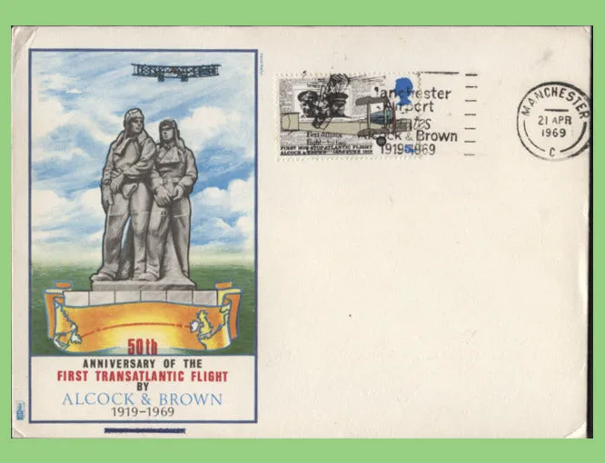 G.B. 1969 Alcock & Brown 50th Anniversary commemorative cover