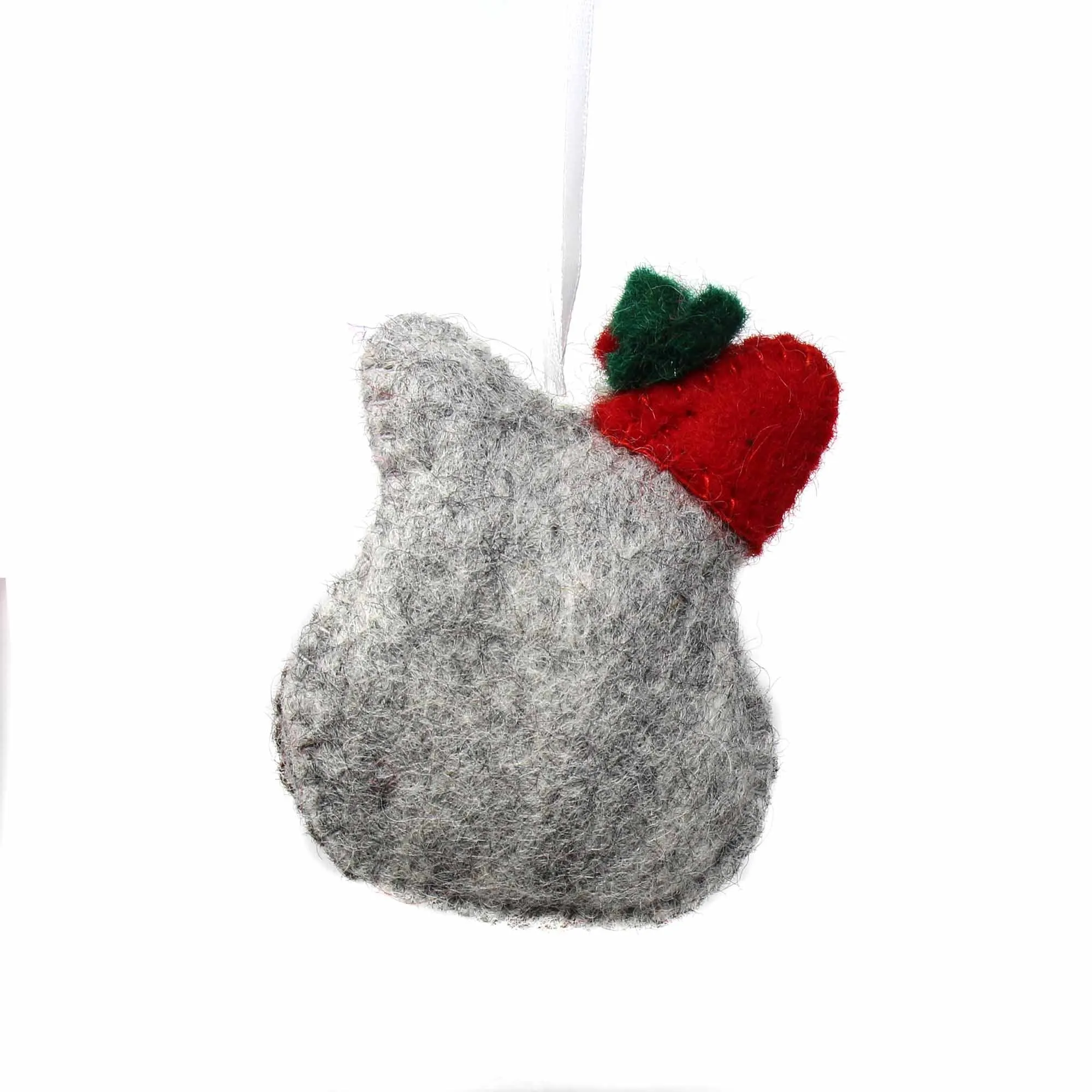 Hand Felted Christmas Ornament Owl Global Groove (H)