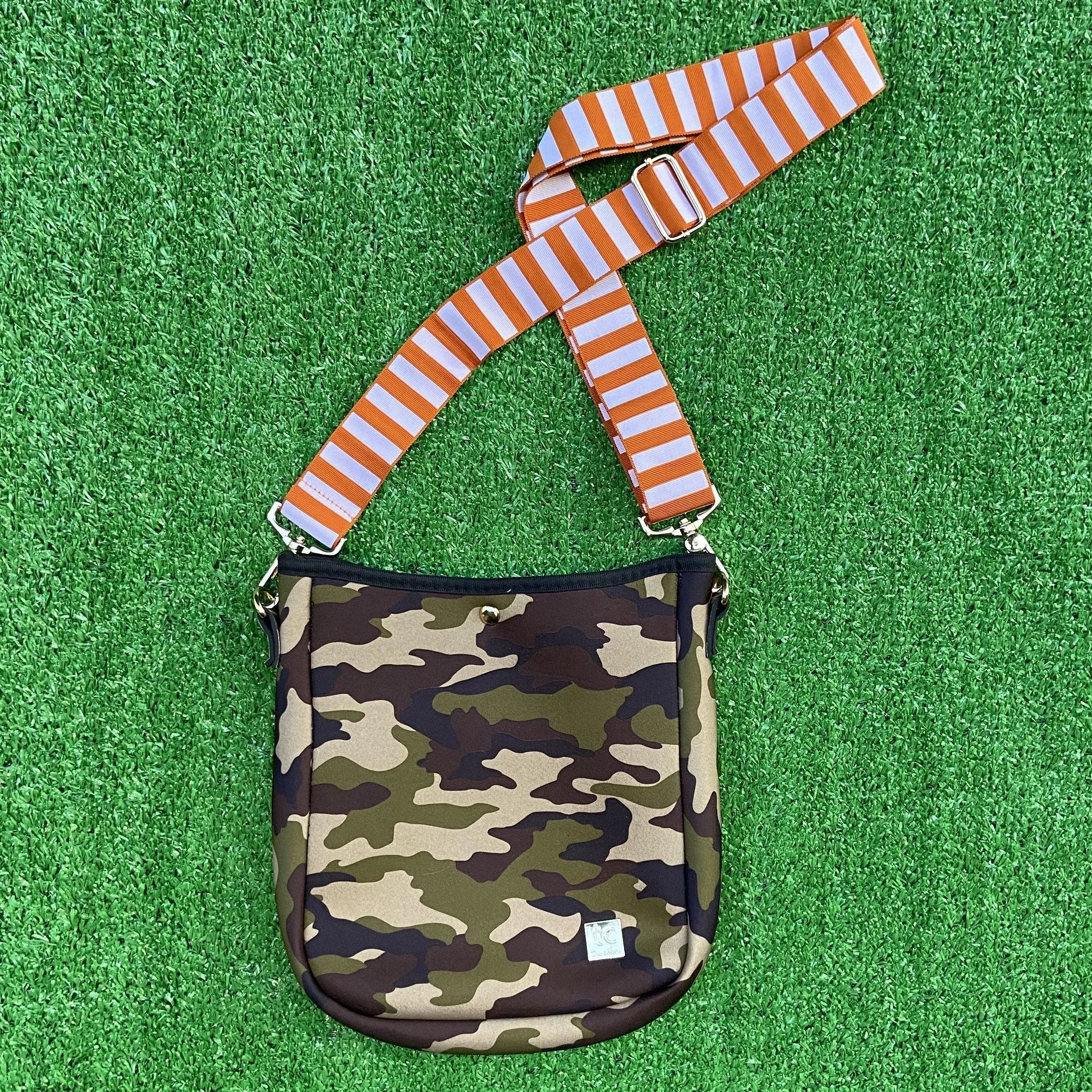 HARLIE Neoprene Camo Messenger Bag