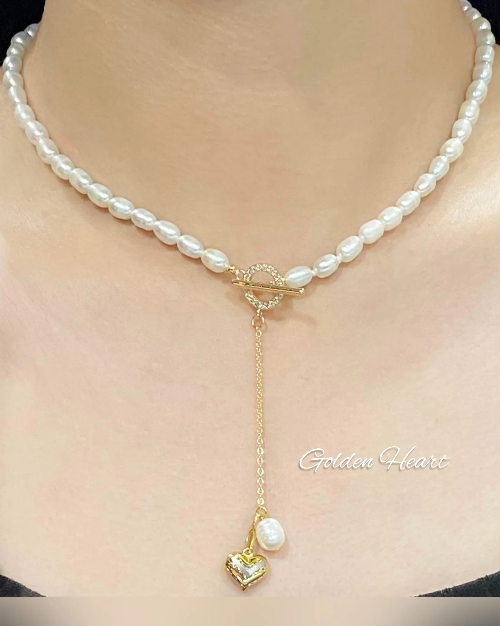 HOPE “Golden Heart” LVNA Signatures Eternity Pearl & Gold Drop Necklace  (Get FREE ₱10,000 worth of LVNA GCs T&C Apply)