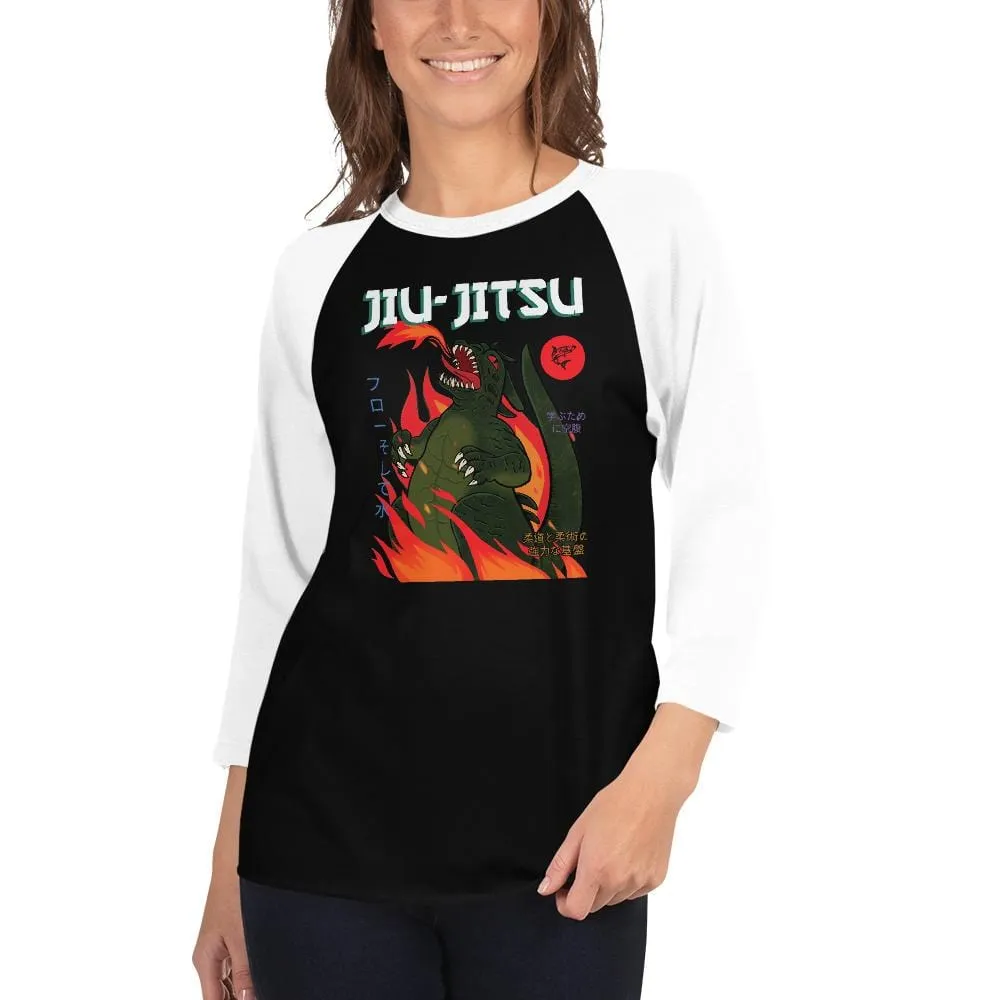 Jiu-Jitsu Kaiju ~ 3/4 sleeve raglan shirt