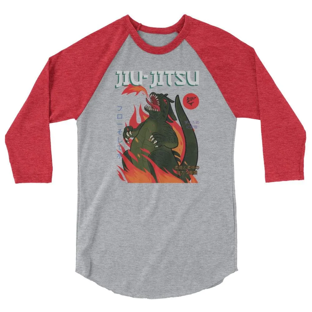 Jiu-Jitsu Kaiju ~ 3/4 sleeve raglan shirt