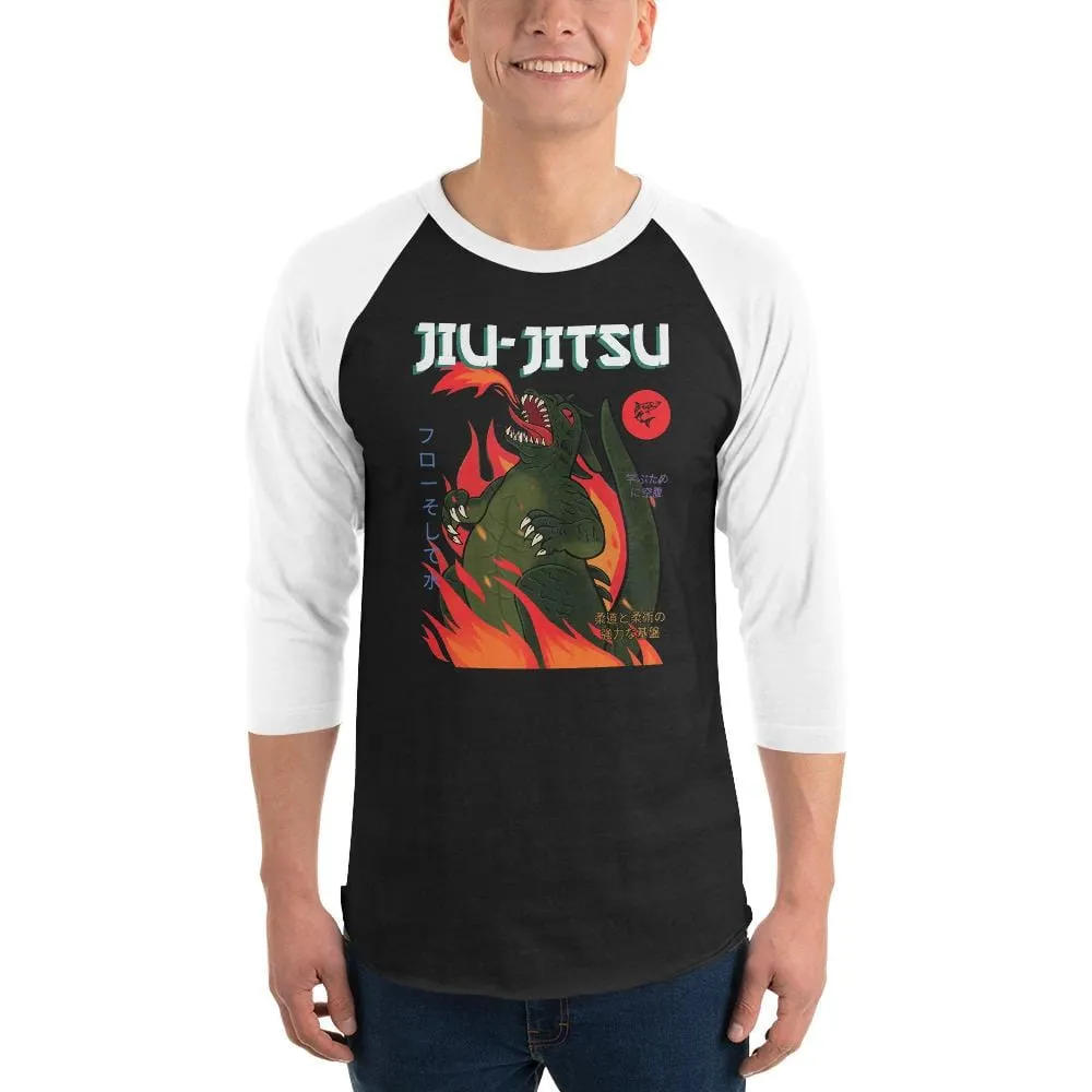 Jiu-Jitsu Kaiju ~ 3/4 sleeve raglan shirt