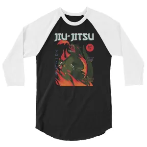 Jiu-Jitsu Kaiju ~ 3/4 sleeve raglan shirt