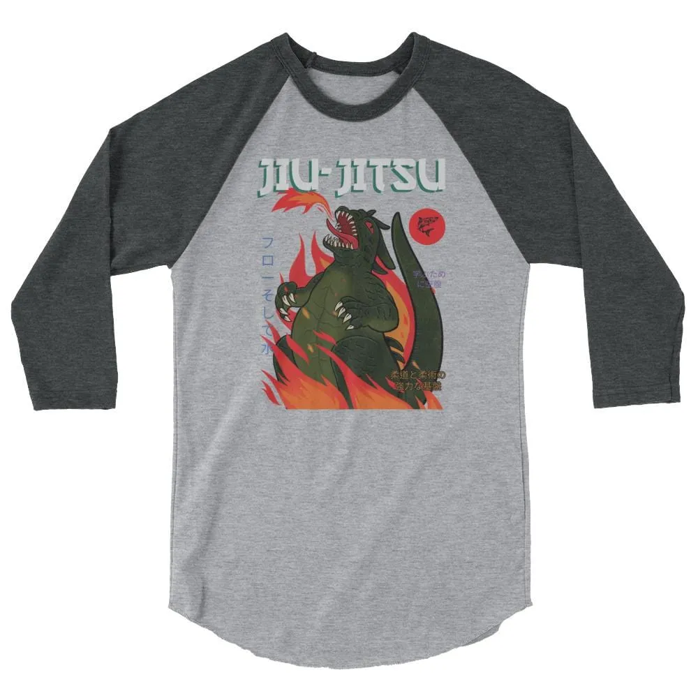 Jiu-Jitsu Kaiju ~ 3/4 sleeve raglan shirt