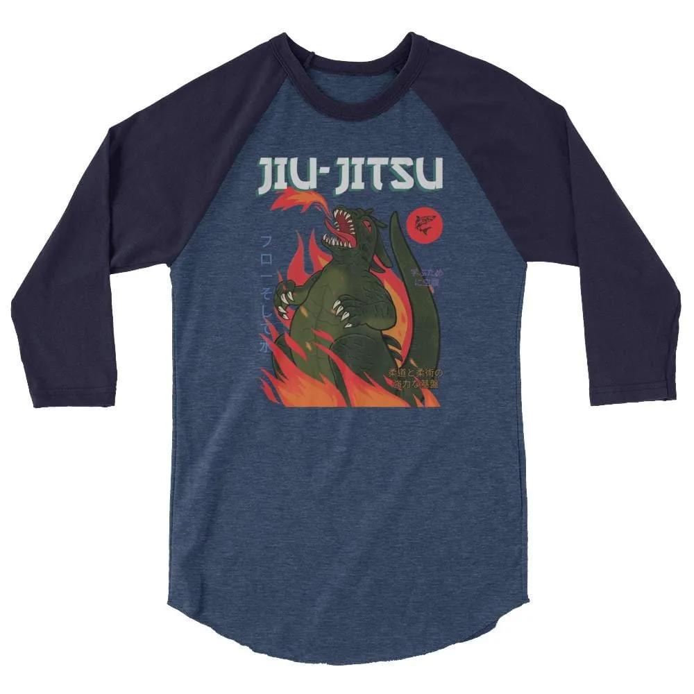 Jiu-Jitsu Kaiju ~ 3/4 sleeve raglan shirt