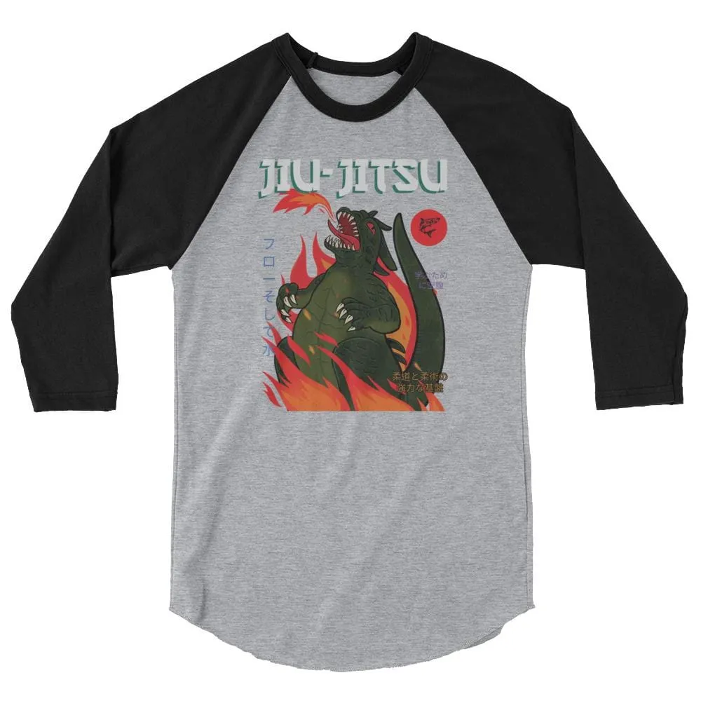 Jiu-Jitsu Kaiju ~ 3/4 sleeve raglan shirt