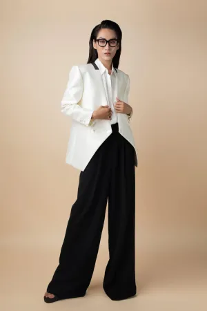 Kamryn Flared Wide Leg Wool Floor Length Pants