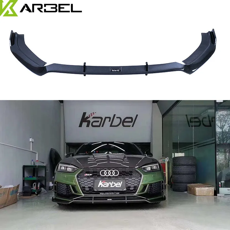 Karbel Carbon Dry Carbon Fiber Front Lip For Audi RS5 B9 2017-2019