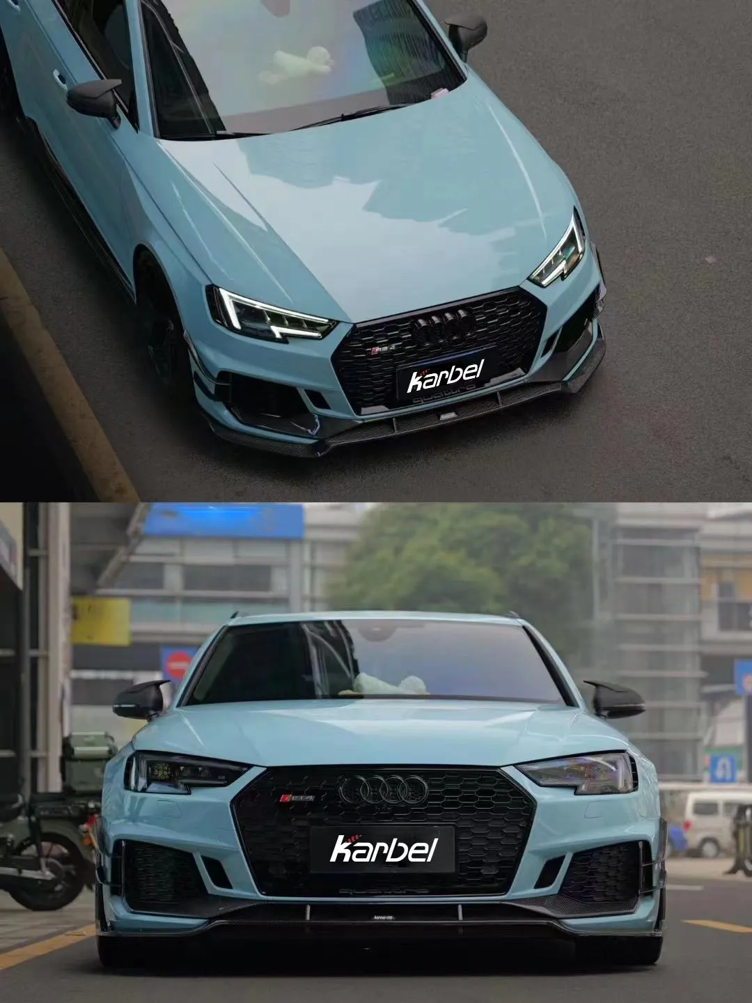 Karbel Carbon Dry Carbon Fiber Front Lip For Audi RS5 B9 2017-2019