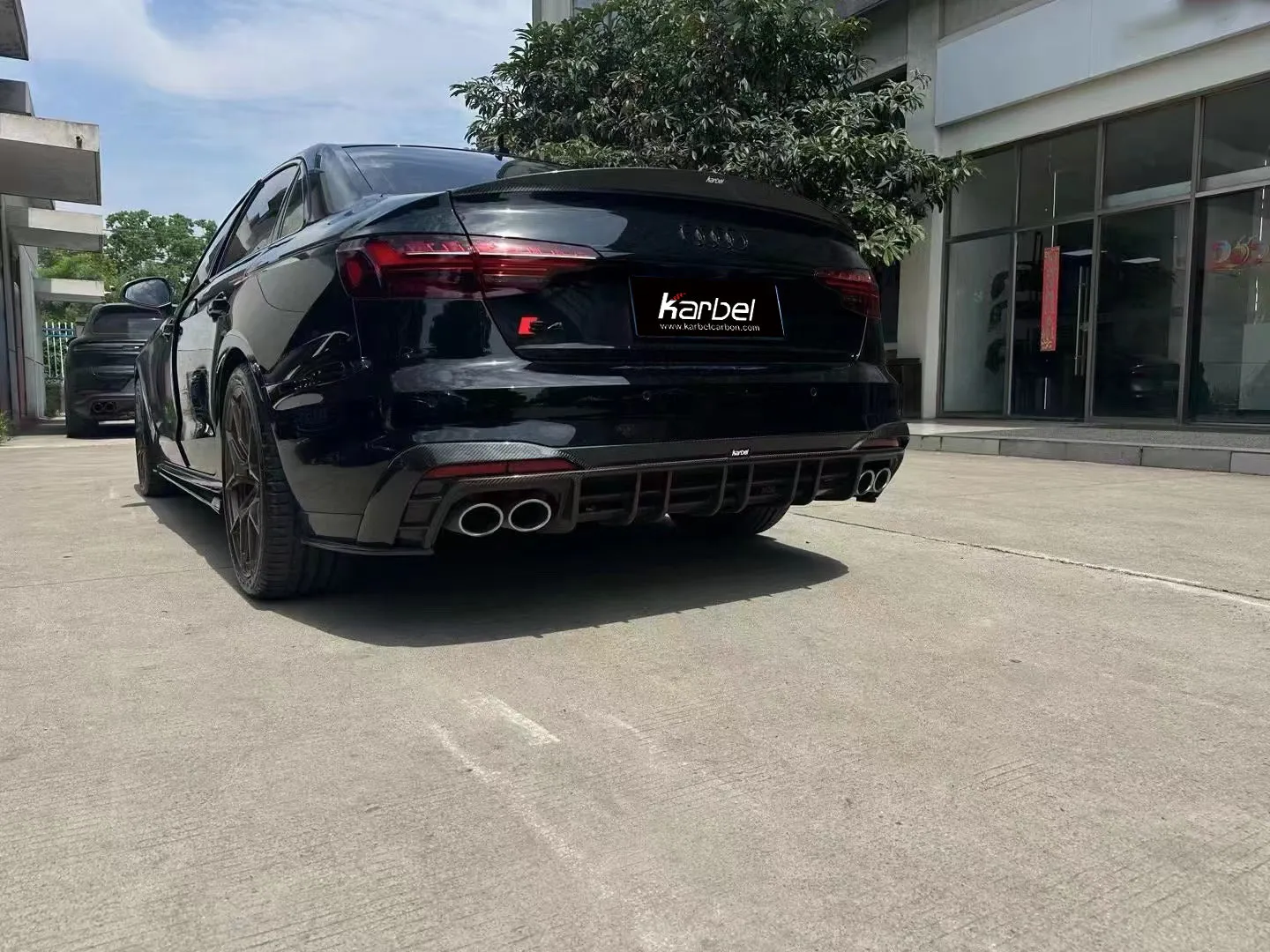 Karbel Carbon Dry Carbon Fiber Rear Diffuser Ver.2 for Audi S4 2020-ON B9.5