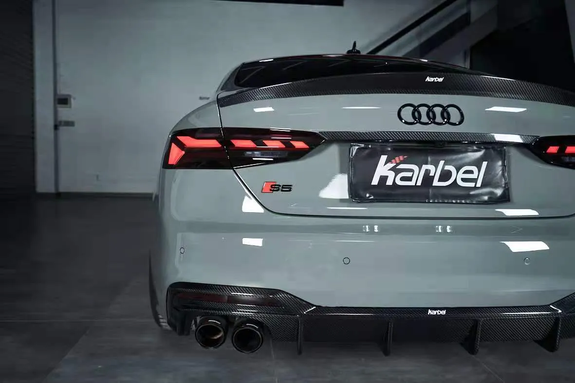 Karbel Carbon Dry Carbon Fiber Rear Diffuser Ver.2 for Audi S5 & A5 S Line 2020-ON B9.5