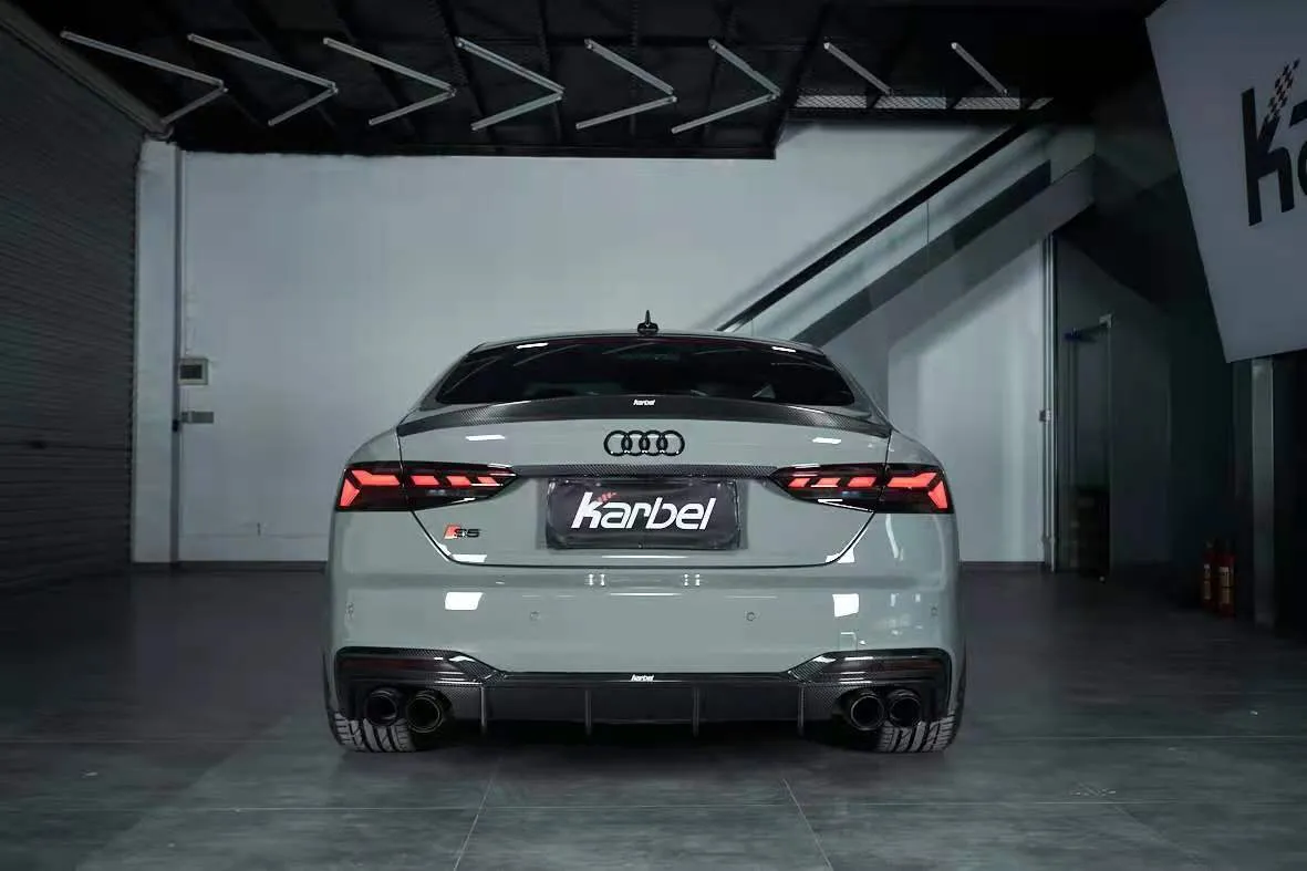 Karbel Carbon Dry Carbon Fiber Rear Diffuser Ver.2 for Audi S5 & A5 S Line 2020-ON B9.5