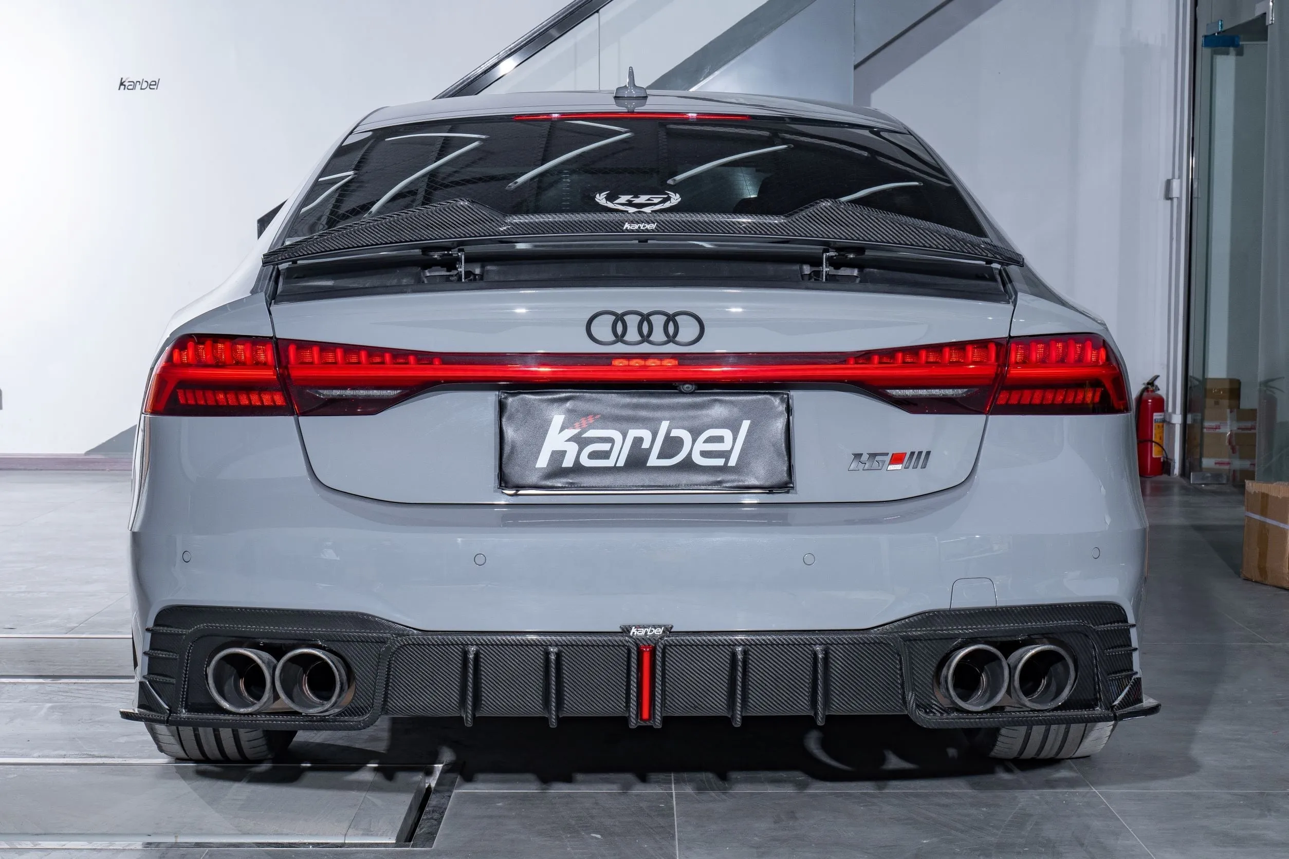 Karbel Carbon Dry Carbon Fiber Rear Spoiler Ver.2 for Audi RS7 S7 A7 2019-ON C8