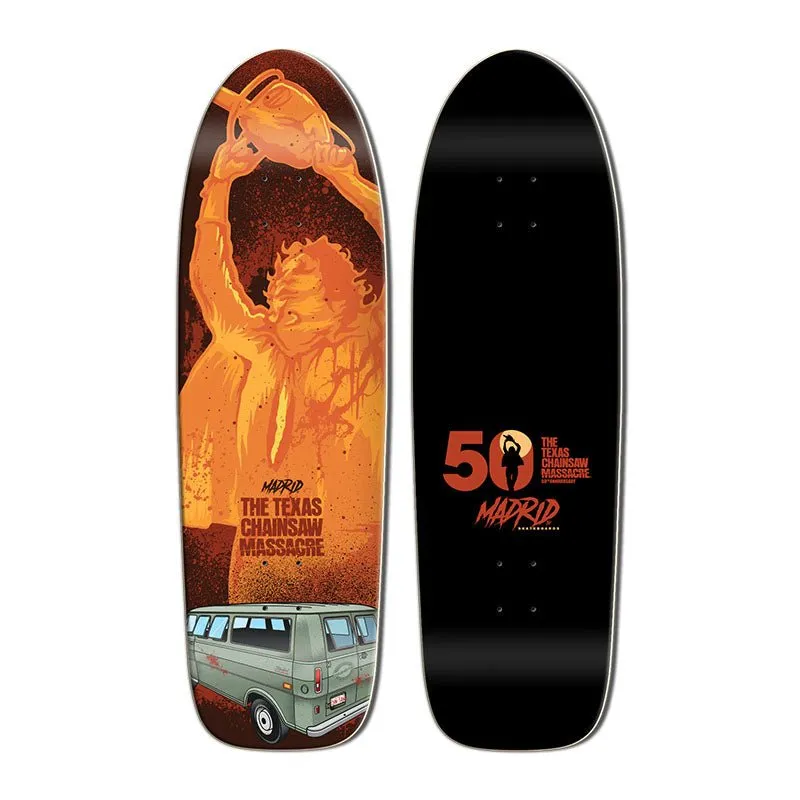 Madrid x Texas Chainsaw Massacre 9.8" x 33" SUNBURN Shaped Skateboard Deck