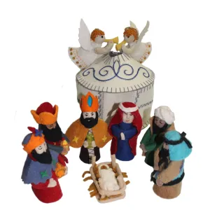 Magical Felt Nativity Set White Silk Road Bazaar