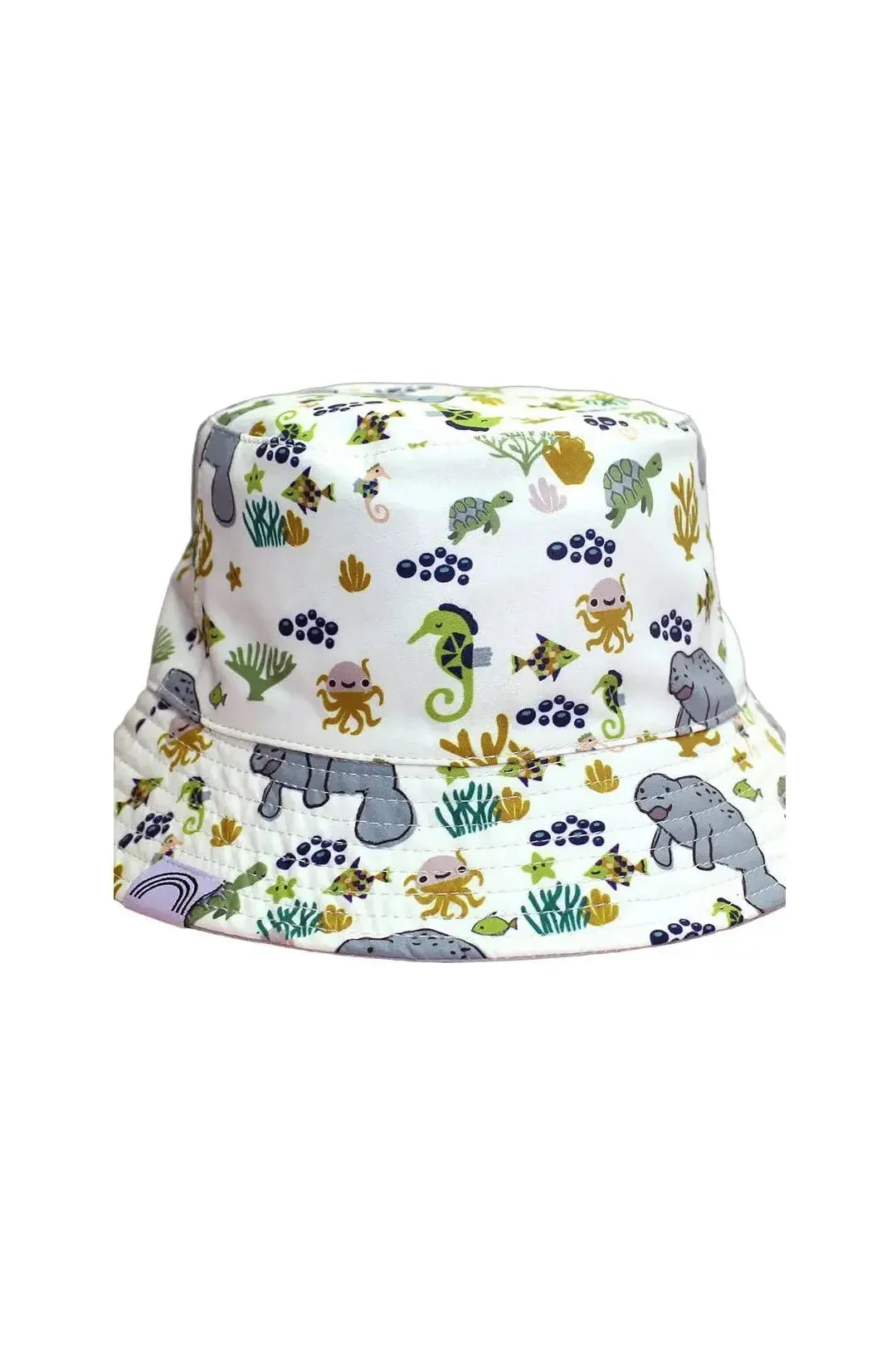 Manatee & Blue Surf Reversible Bucket Hat